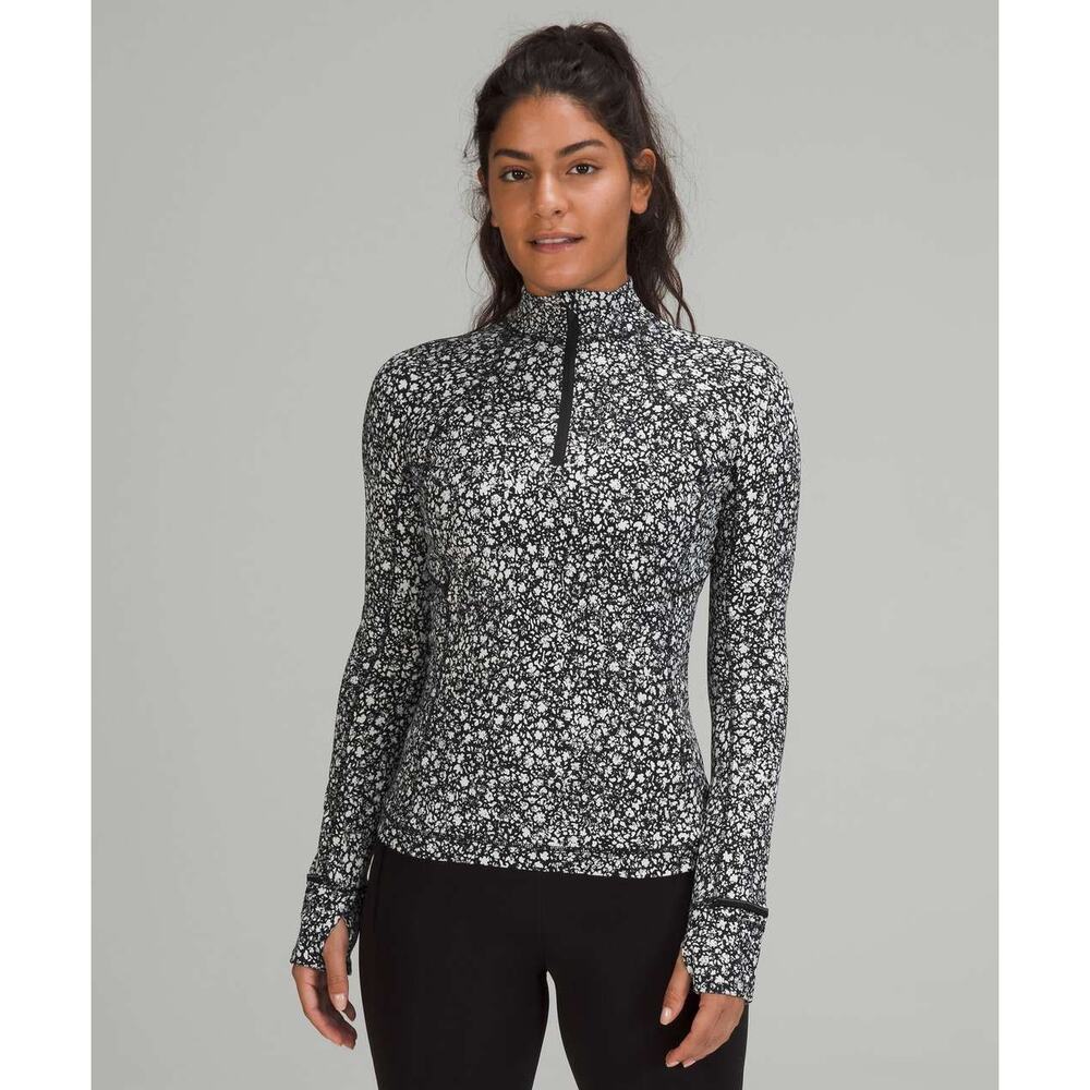 LULULEMON Women's Its Rulu Run Half-Zip Size 2 In Venture Floral Alpine White - Picture 5 of 12